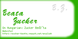 beata zucker business card